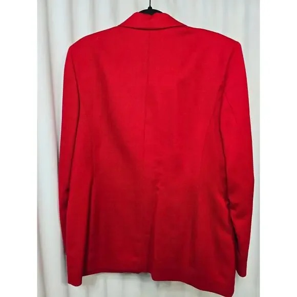 VINTAGE PENDLETON Womens Skirt Suit - Jacket Size 12, Skirt Size 10 Red Wool